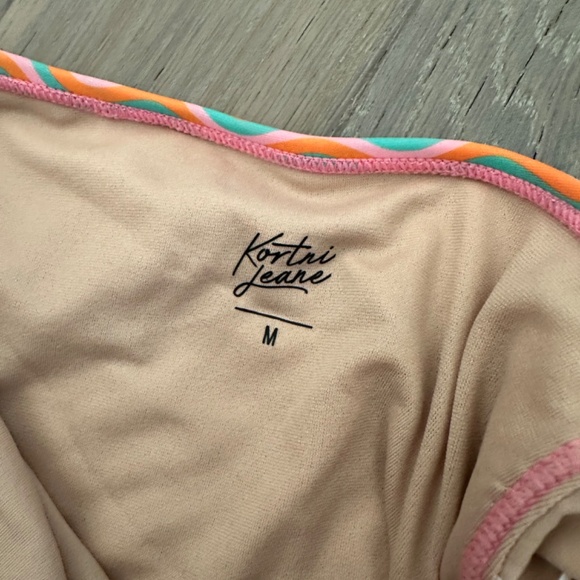 kortni jeane vibrant wave orange swimSuit skirt and long top - Picture 4 of 4